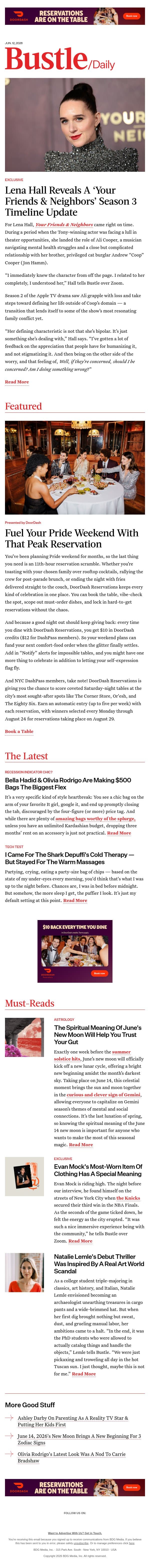 Bella Hadid & Olivia Rodrigo Are Making $500 Bags The Biggest Flex email from Bustle screenshot