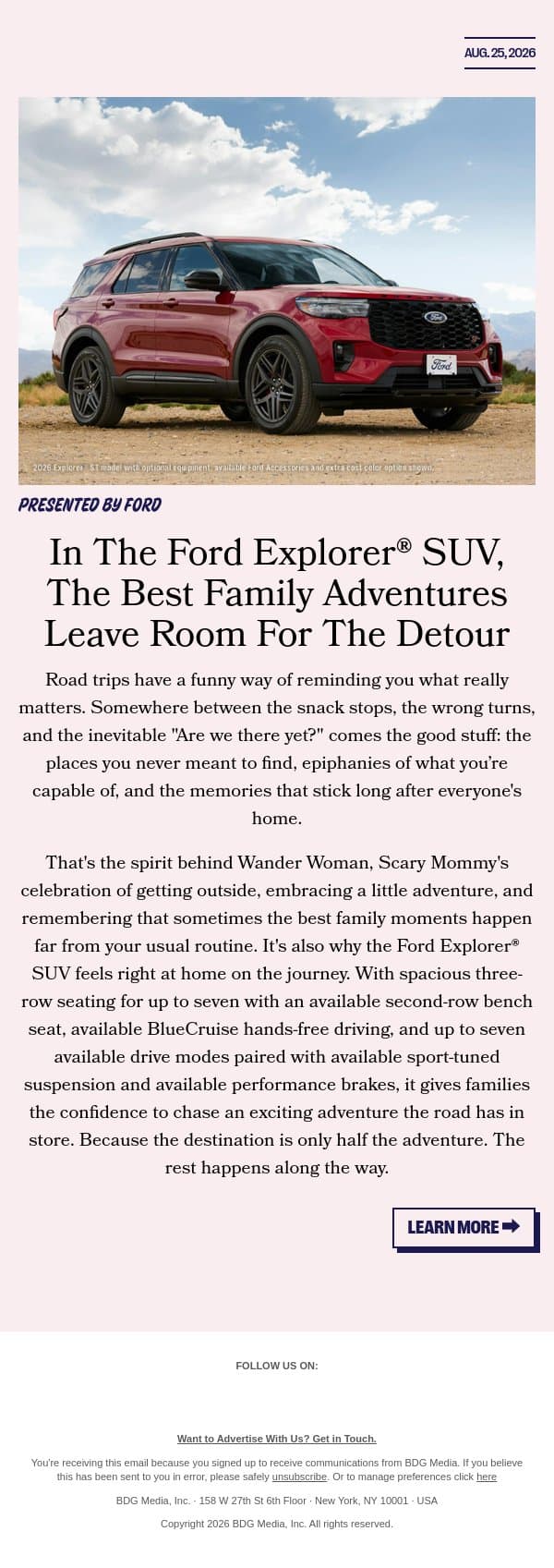 This Is Your Sign To Take The Scenic Route email from Bustle screenshot