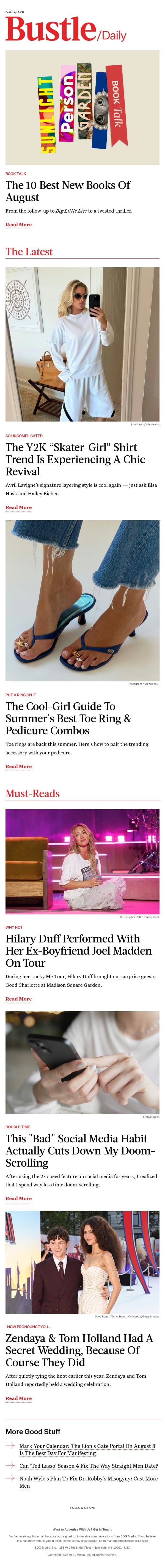 The Cool-Girl Guide To Summer's Best Toe Ring & Pedicure Combos email from Bustle screenshot