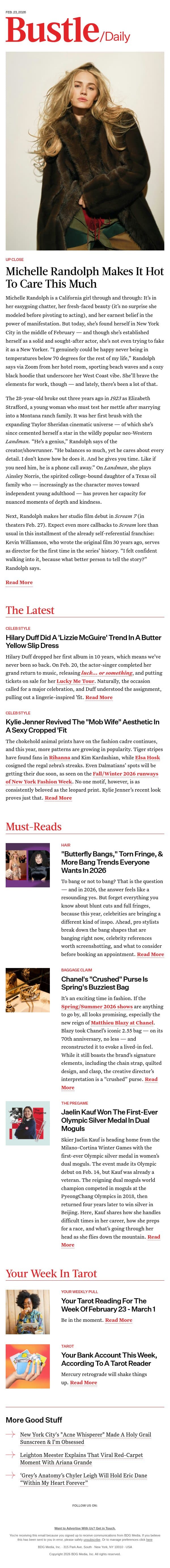 Hilary Duff Did A 'Lizzie McGuire' Trend In A Butter Yellow Slip Dress email from Bustle screenshot