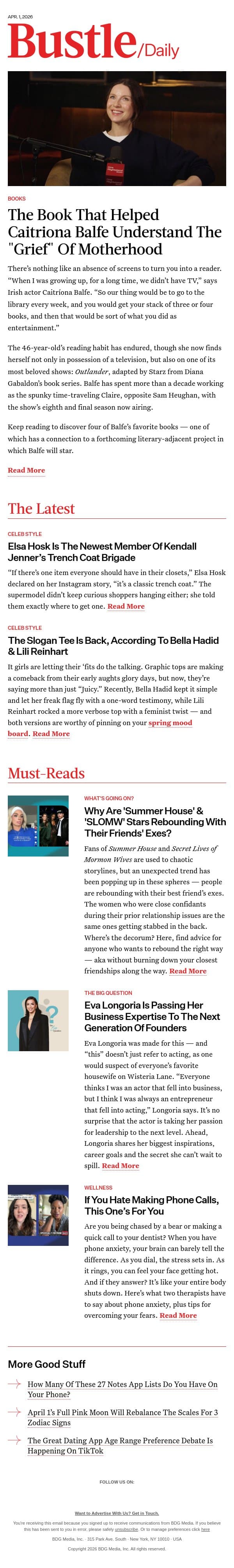 The Slogan Tee Is Back, According To Bella Hadid & Lili Reinhart email from Bustle screenshot