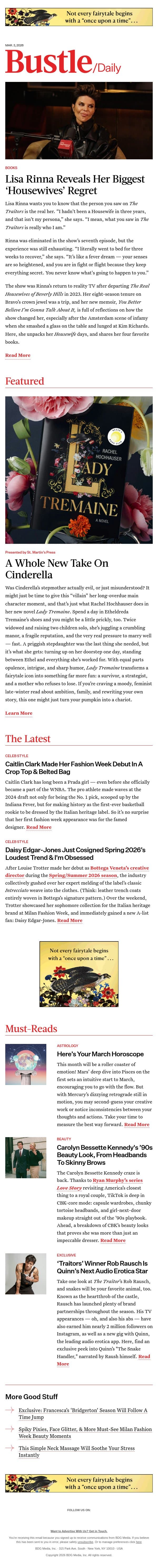 Daisy Edgar-Jones Just Cosigned Spring 2026’s Loudest Trend & I'm Obsessed email from Bustle screenshot