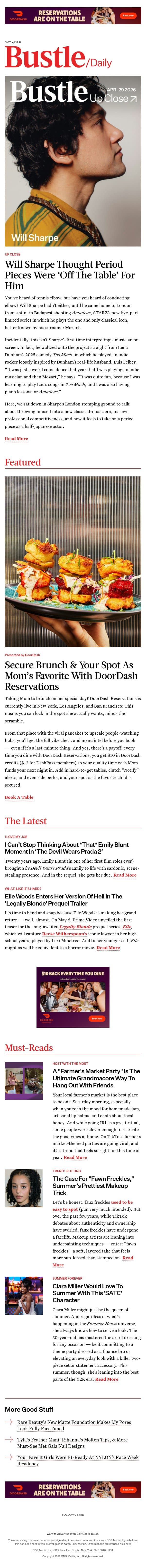 The Case For "Fawn Freckles," Summer’s Prettiest Makeup Trick email from Bustle screenshot