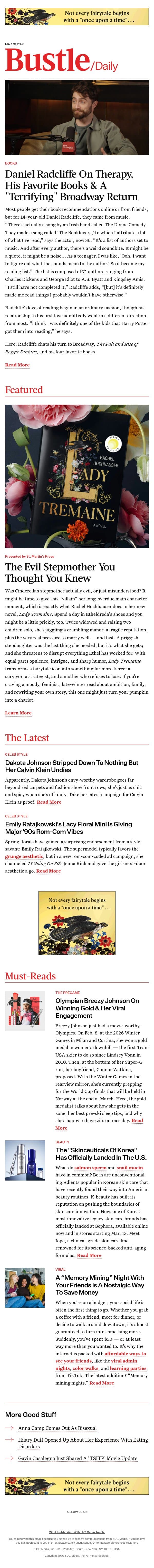 Emily Ratajkowski's Lacy Floral Mini Is Giving Major '90s Rom-Com Vibes email from Bustle screenshot
