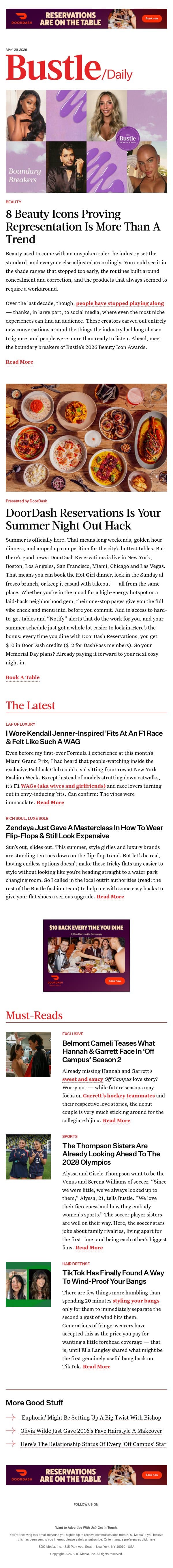 Zendaya Just Gave A Masterclass In How To Wear Flip-Flops & Still Look Expensive email from Bustle screenshot