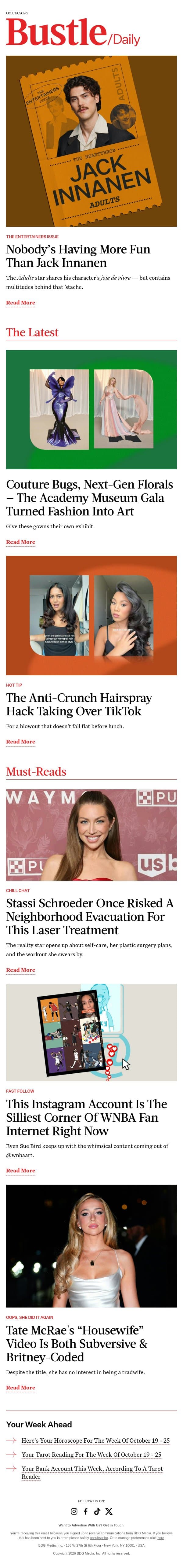 Stassi Schroeder Once Risked A Neighborhood Evacuation For This Laser Treatment email from Bustle screenshot