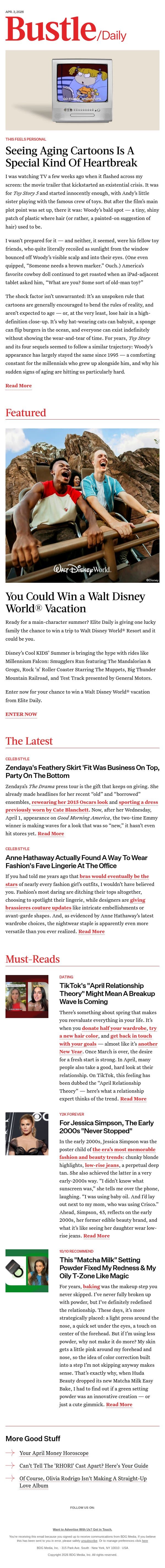 Anne Hathaway Actually Found A Way To Wear Fashion's Fave Lingerie At The Office email from Bustle screenshot