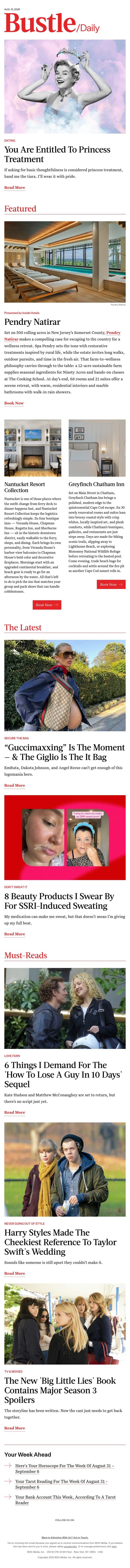EmRata, Dakota Johnson, & Angel Reese Are Going All In On "Guccimaxxing" email from Bustle screenshot