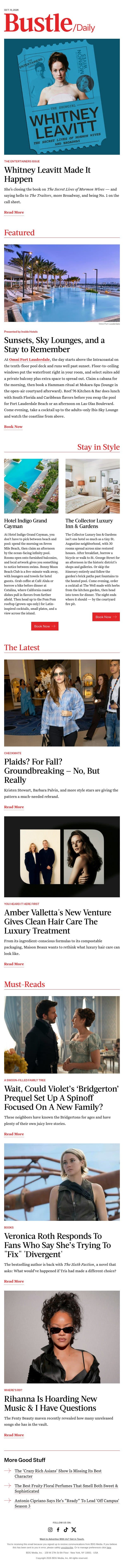 Kristen Stewart & More Style Stars Are Giving Your Fave Fall Print A Major Rebrand email from Bustle screenshot