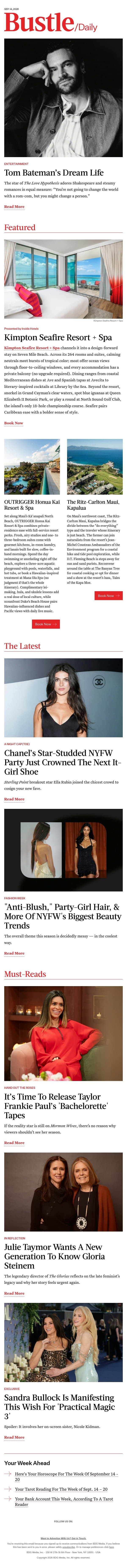 "Anti-Blush," Party-Girl Hair, & More Of NYFW's Biggest Beauty Trends email from Bustle screenshot