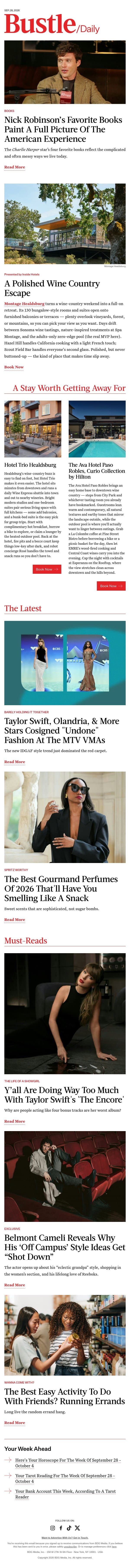 Taylor Swift, Olandria, & More Stars Cosigned "Undone" Fashion At The MTV VMAs email from Bustle screenshot