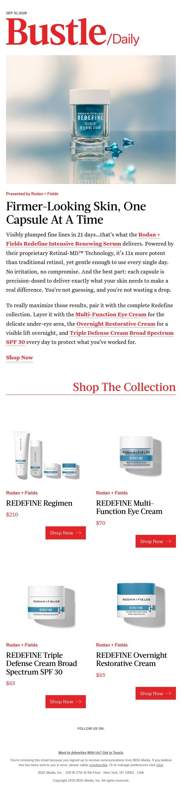 Your Skin Deserves This Breakthrough Serum email from Bustle screenshot