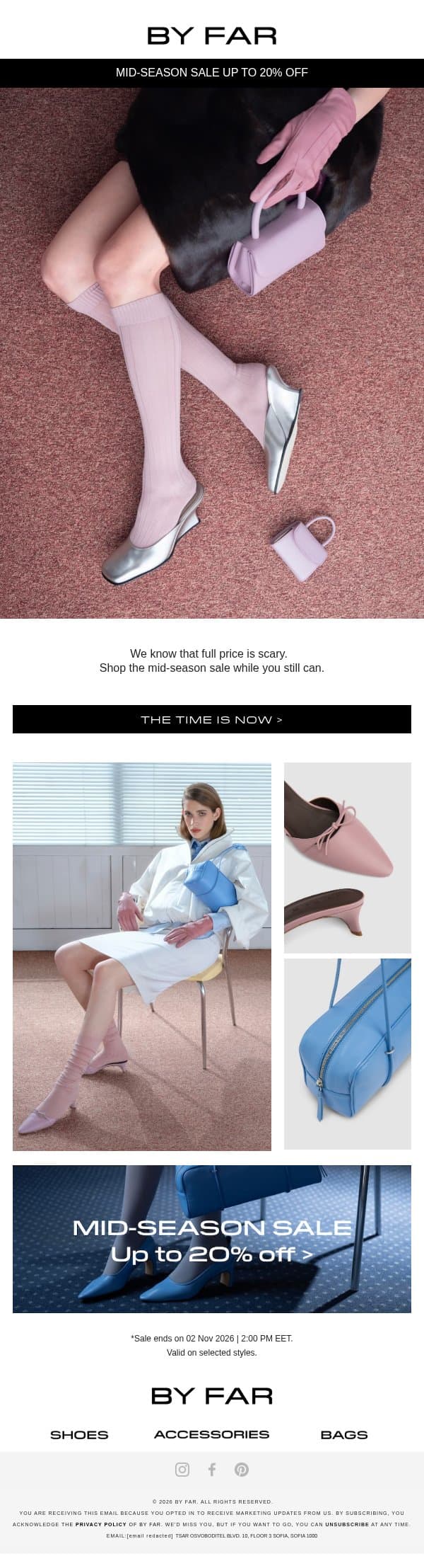 Have A Nice Sale email from By Far screenshot
