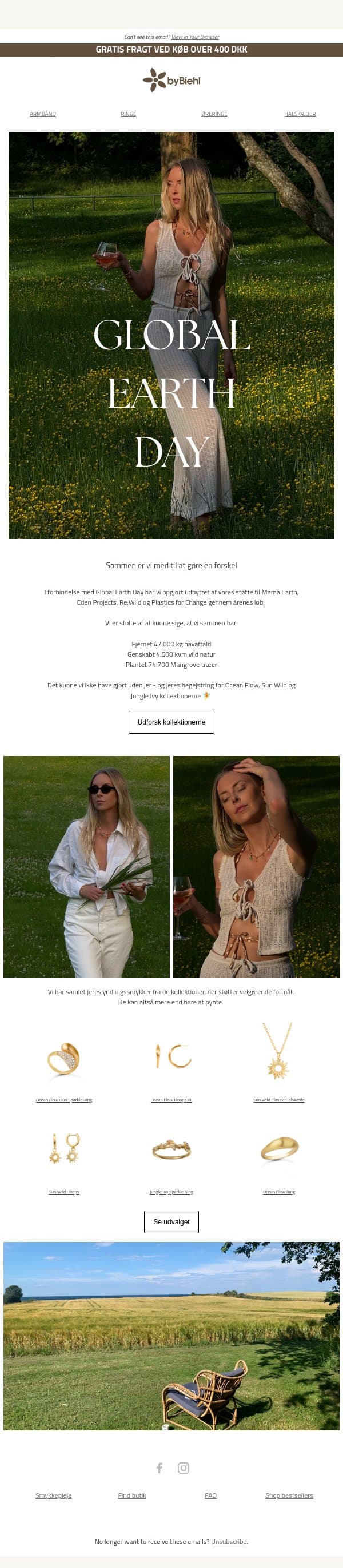 Glædelig Global Earth Day 🌍 email from ByBiehl screenshot