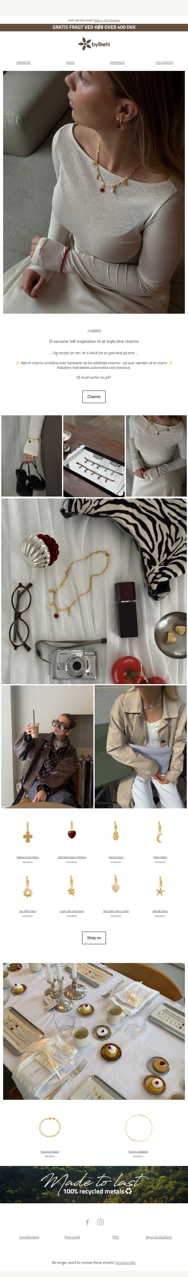 Charms: Sådan styler I dem 🌙 email from ByBiehl screenshot