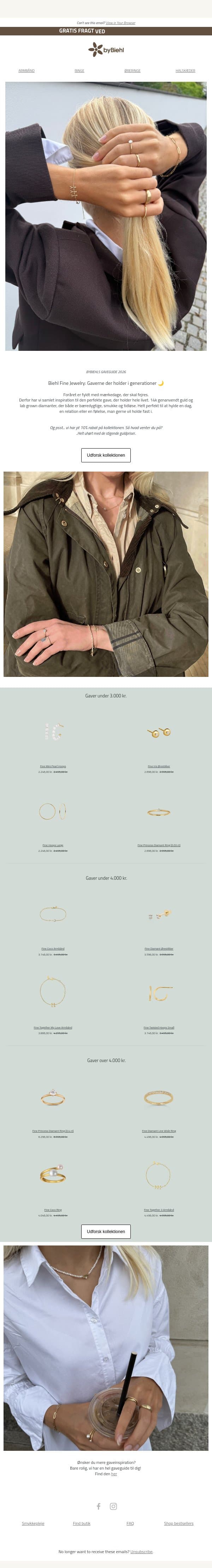 Gaver der holder i generationer 🌙 email from ByBiehl screenshot