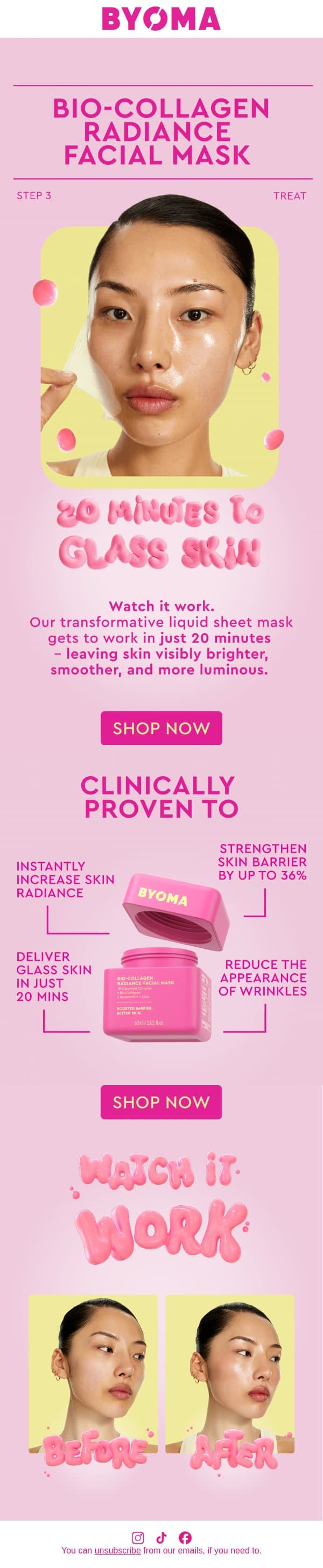 Got 20 minutes? email from BYOMA screenshot