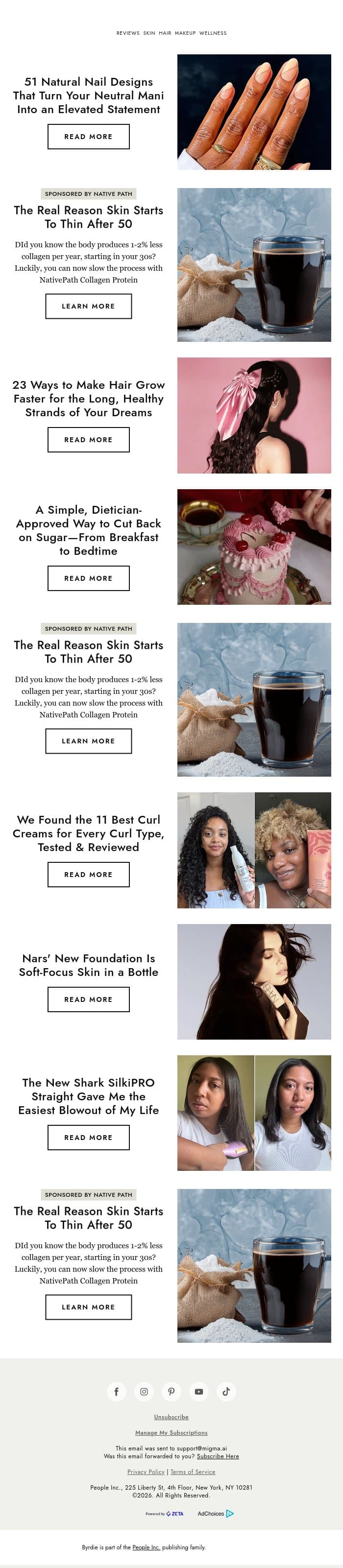 51 natural nail designs that turn your neutral mani into an elevated statement email from Byrdie screenshot