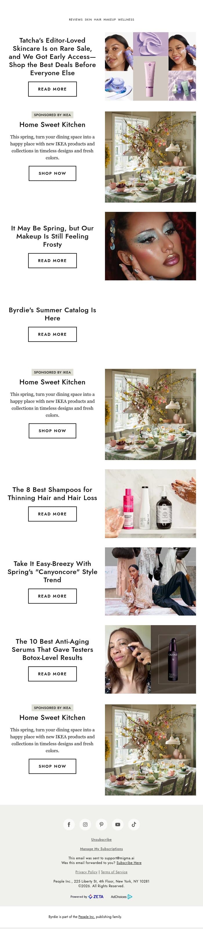 Tatcha's editor-loved skincare is on rare sale, and we got early access email from Byrdie screenshot