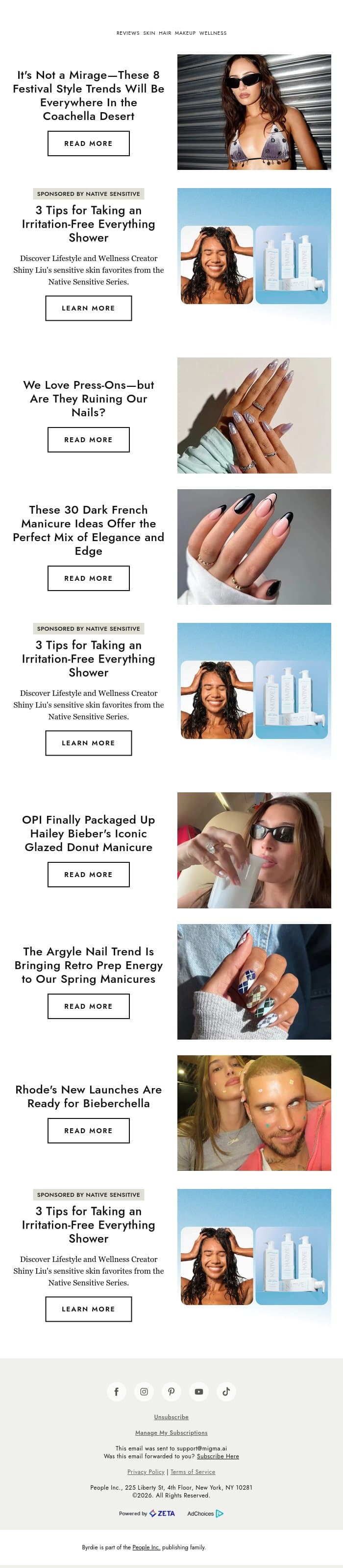 These 8 festival style trends will be everywhere in the Coachella desert email from Byrdie screenshot