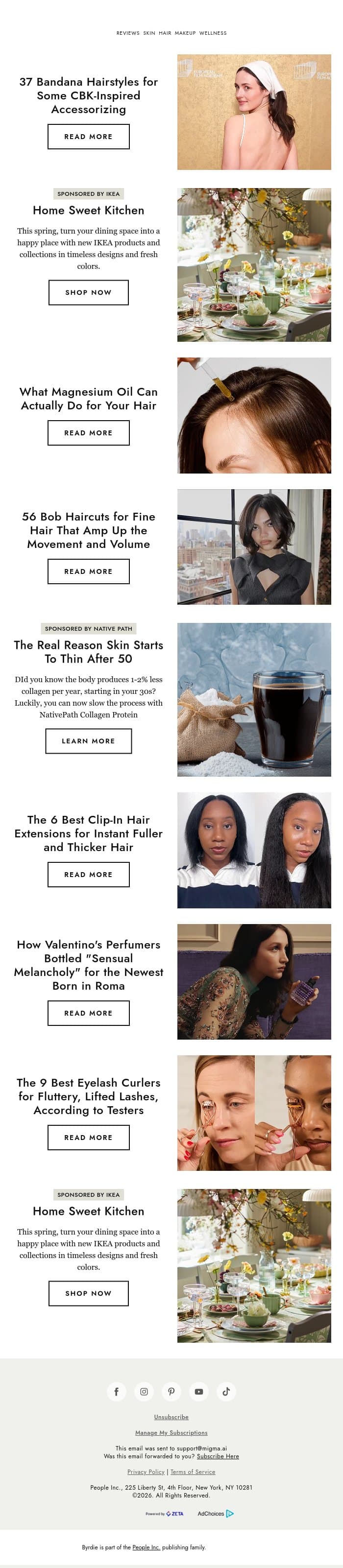 37 bandana hairstyles for some CBK-inspired accessorizing email from Byrdie screenshot