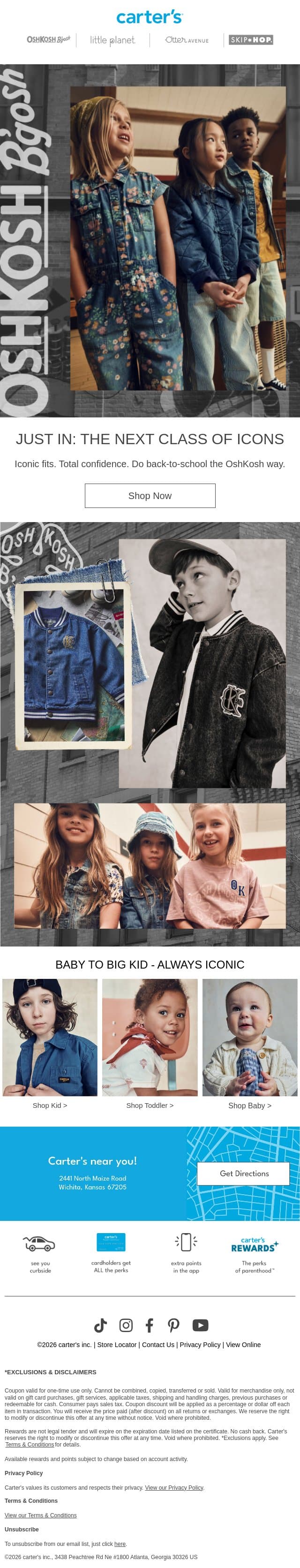 Calling all vintage lovers 🧐 email from Carter's screenshot