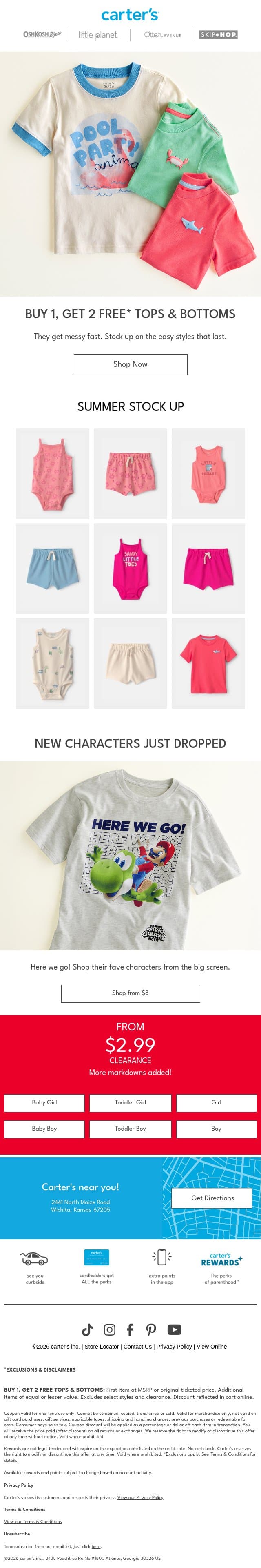 STOCK UP: BOG2 🆓 email from Carter's screenshot