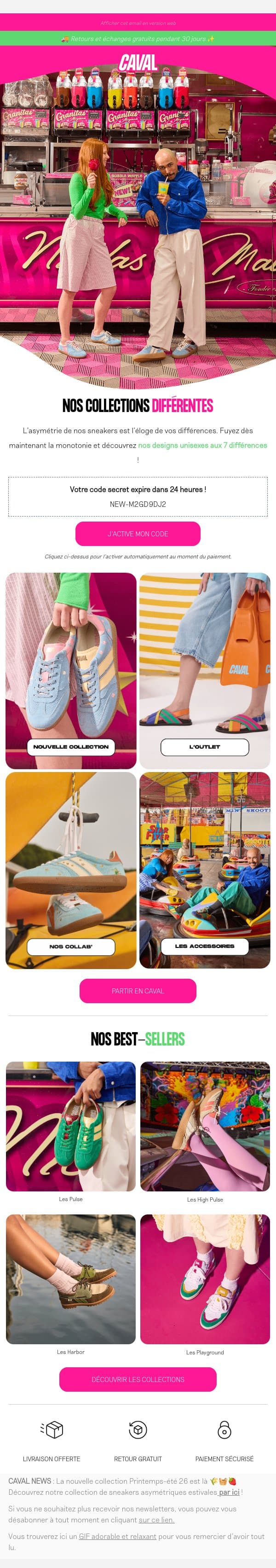 Choisissez votre asymétrie 👟 email from Caval screenshot
