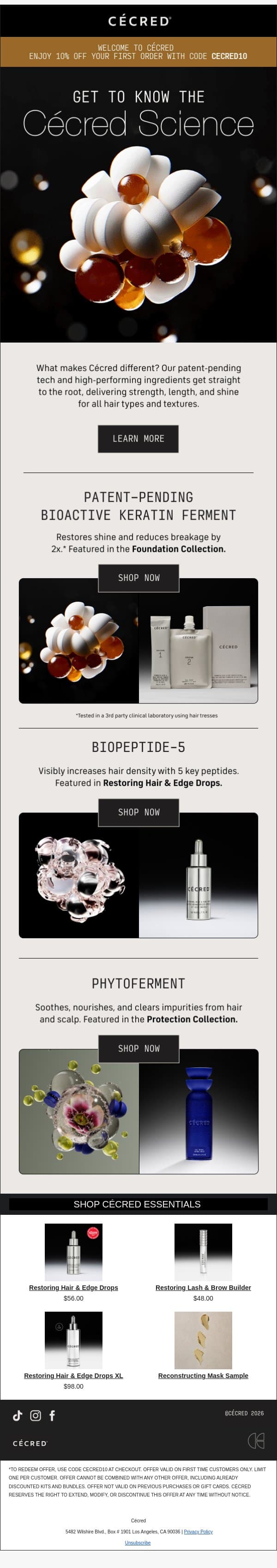 The Cécred Difference email from Cécred screenshot