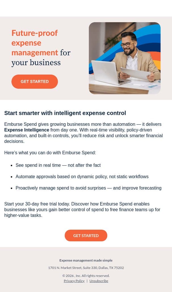 Take control of spend — and unlock smarter decisions email from Certify screenshot