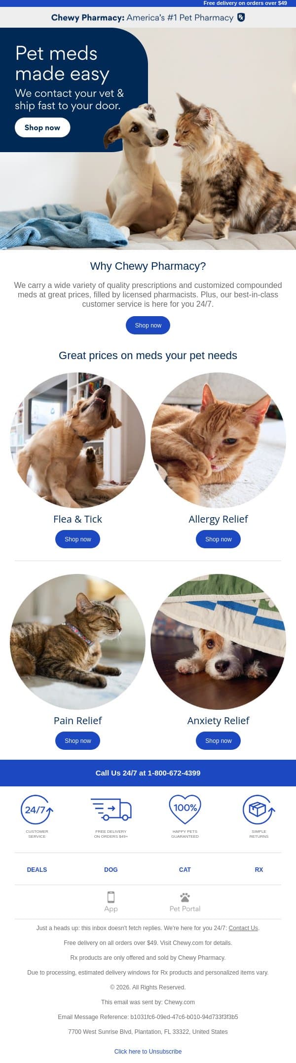 A better way to order pet meds email from Chewy screenshot