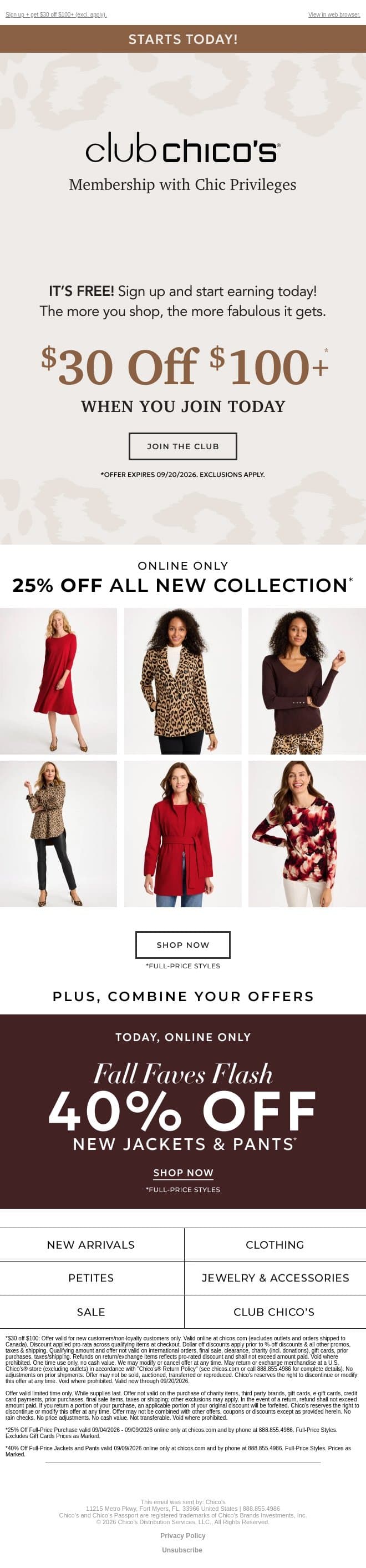 , Have you joined yet? email from Chico's screenshot