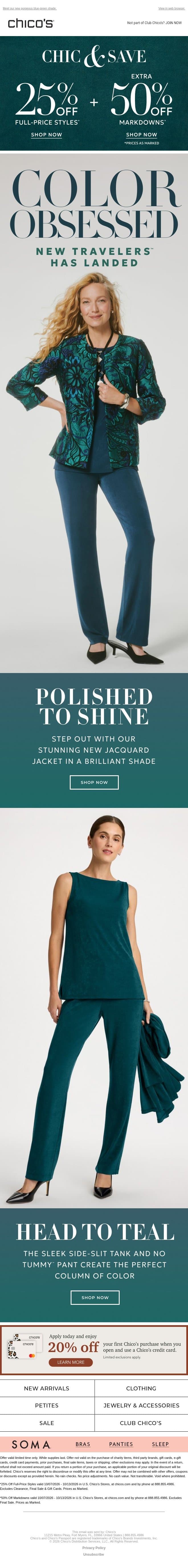 Everything is on sale! email from Chico's screenshot
