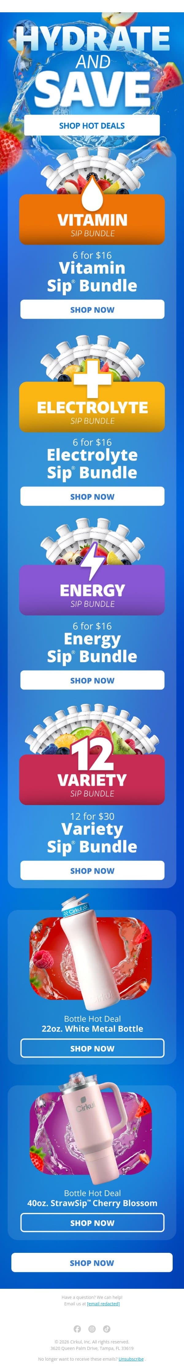 9 Hot Deals Ready for You to Shop! email from Cirkul screenshot