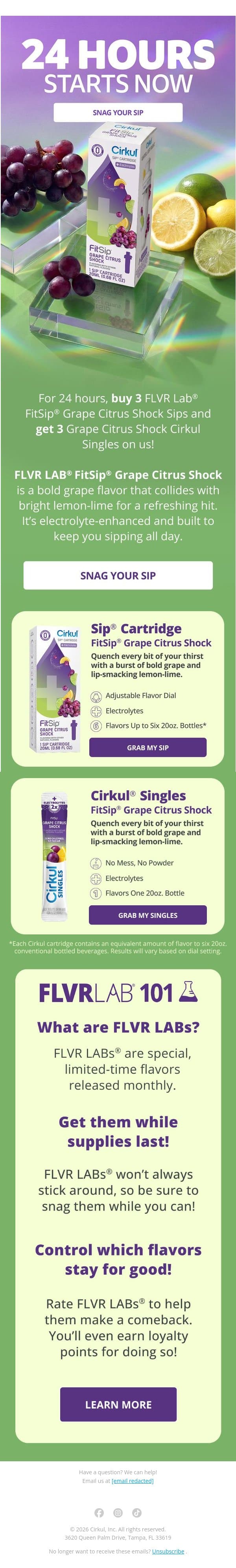 A Limited Release Flavor is Here! email from Cirkul screenshot