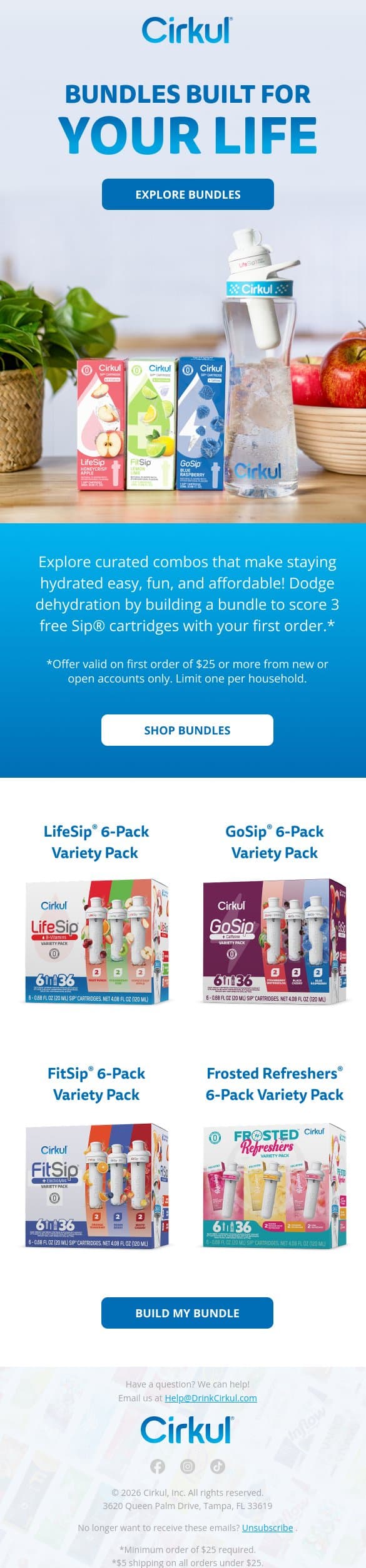 Your Bottle’s Perfect Match is Here 💧 email from Cirkul screenshot
