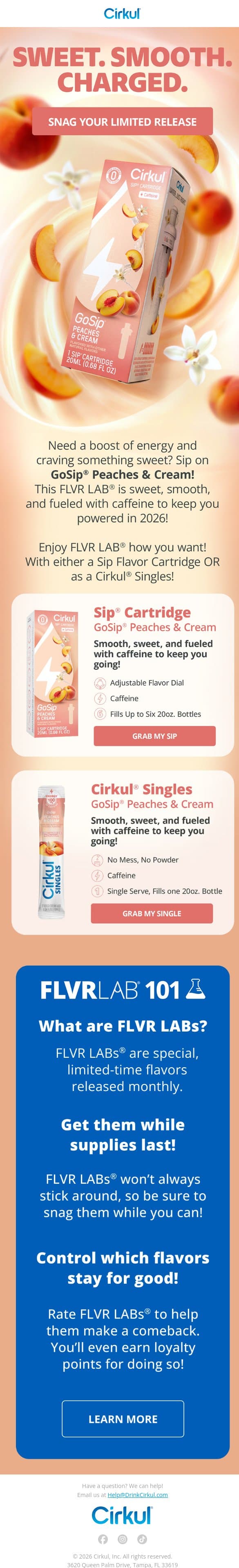 Limited run. Maximum crave. email from Cirkul screenshot