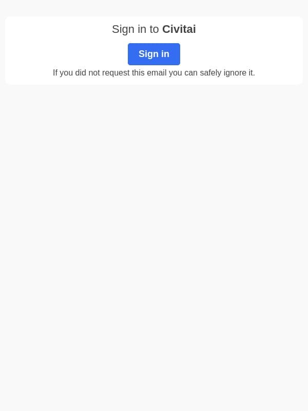 Sign in to Civitai email from Civitai screenshot