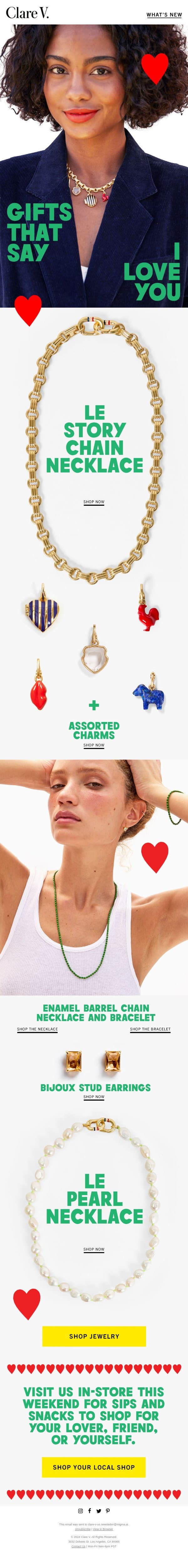 You + This Jewelry = ❤️ email from Clare V. screenshot