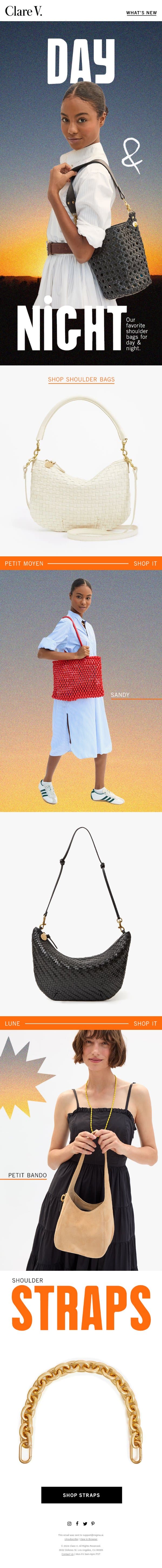 Our Favorite Shoulder Bags email from Clare V. screenshot