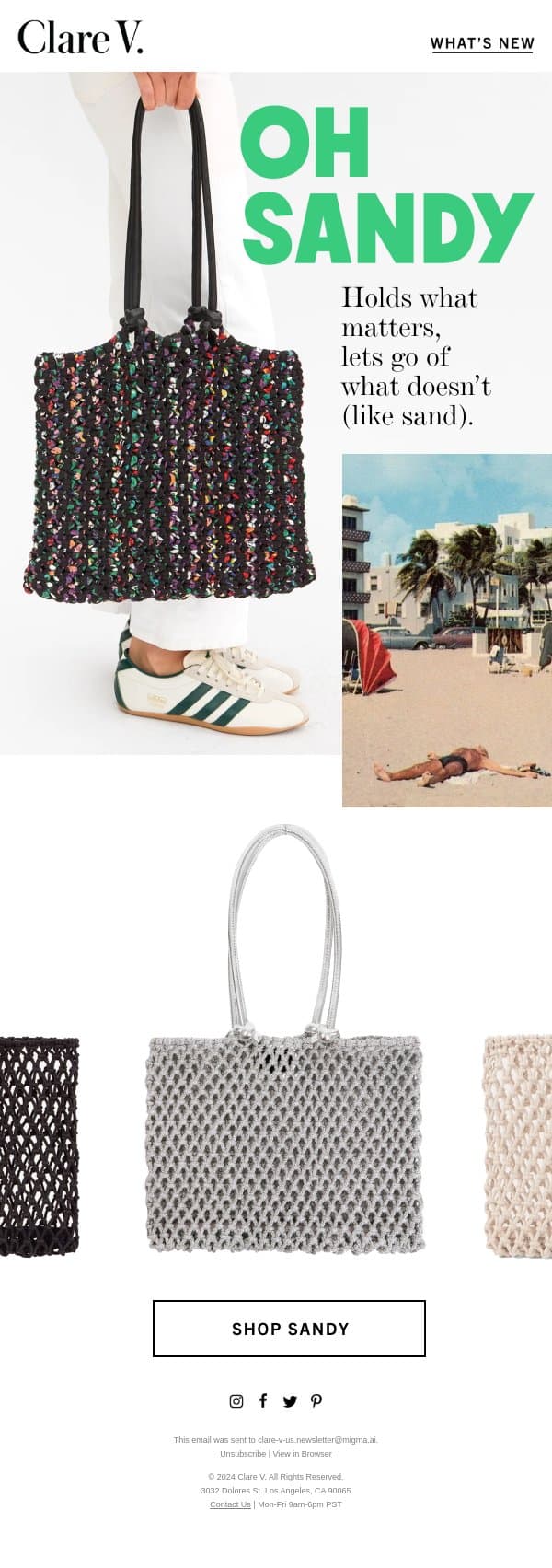 This Bag Has Holes in It! email from Clare V. screenshot