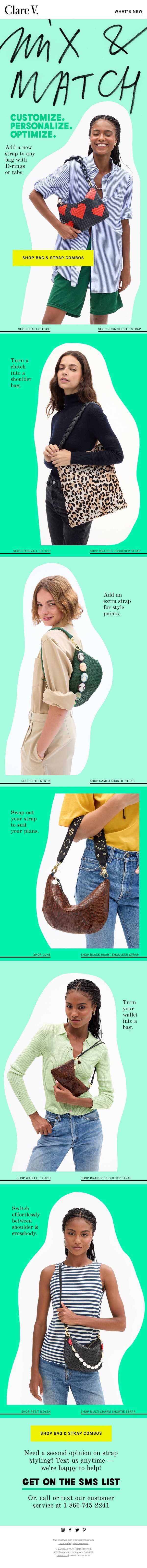 Design Your Perfect Bag email from Clare V. screenshot