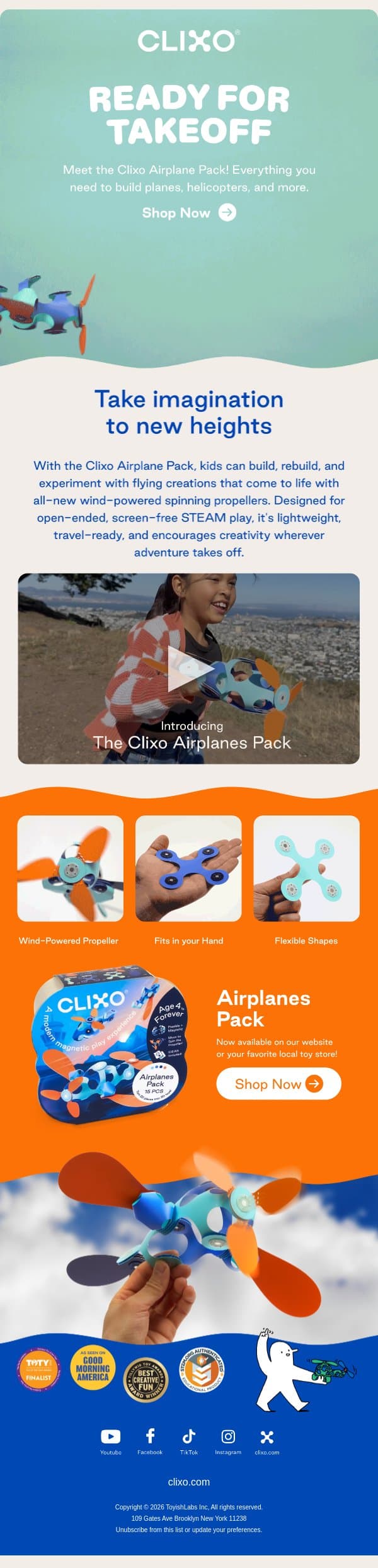 Meet the Airplanes Pack ✈️ email from Clixo screenshot