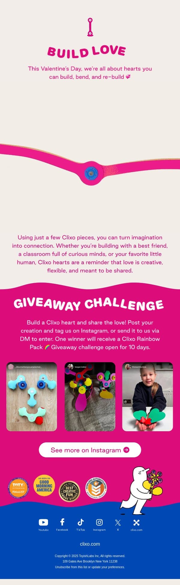 💖 Valentine's Day Giveaway 💖 email from Clixo screenshot