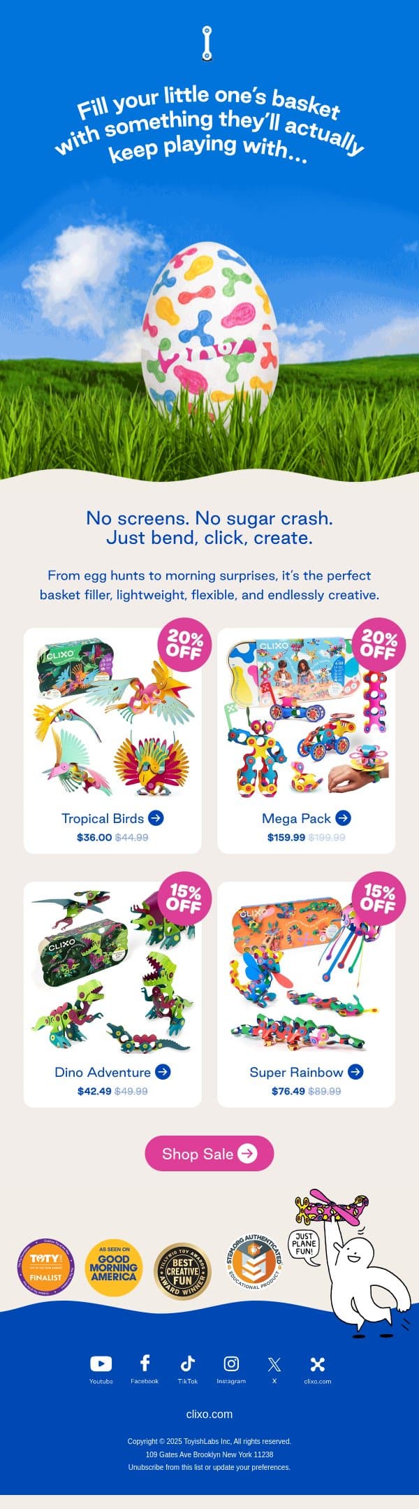 Up to 20% Off a Better Easter Treat 🐰 email from Clixo screenshot