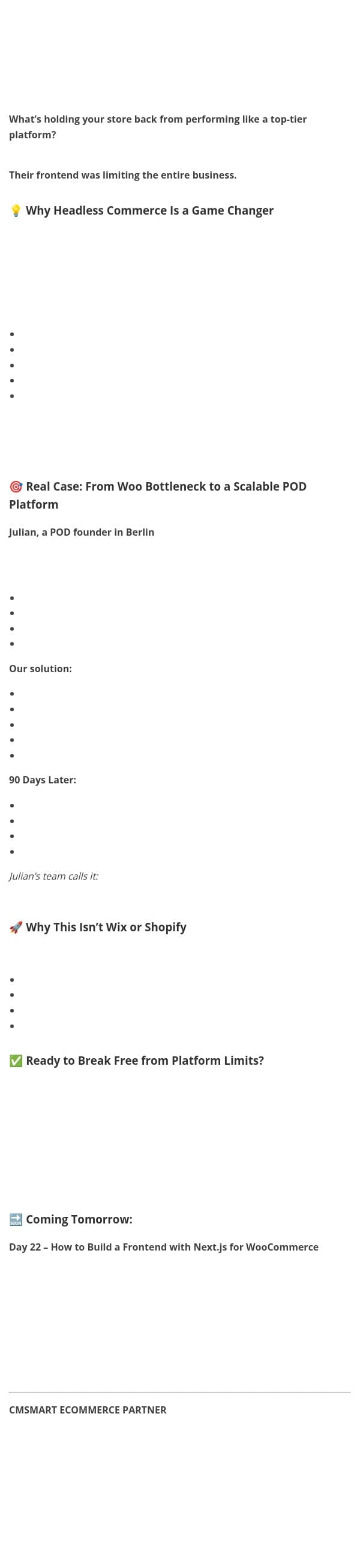 📩 Day 21 – Why Headless Commerce Is the Future (and How Smart Brands Are Switching) email from CMSMART screenshot