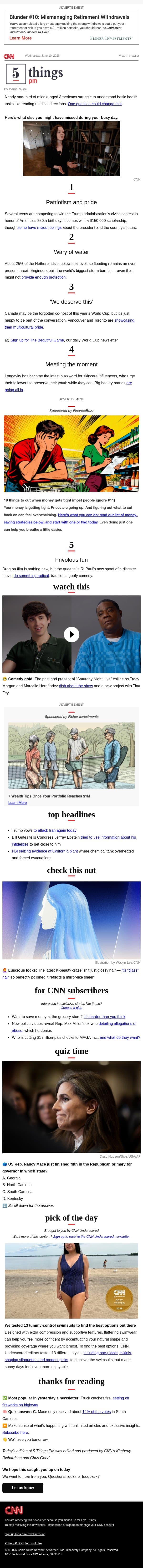 Patriotism and pride, the forgotten host, all in on longevity email from CNN screenshot