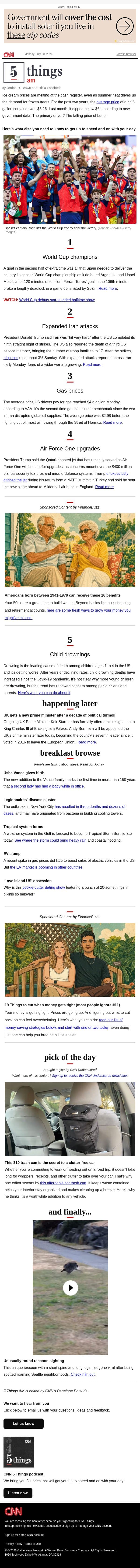 ¡Olé! World Cup's dramatic finale email from CNN screenshot
