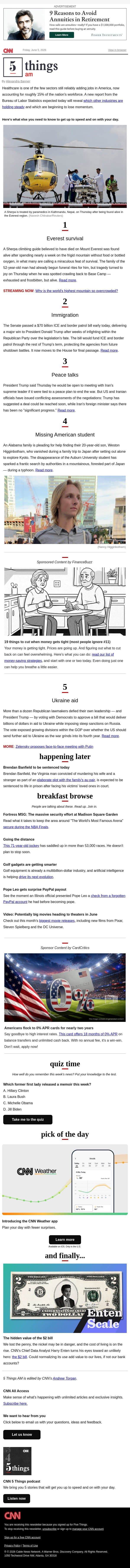 A miraculous story of survival on Mount Everest email from CNN screenshot