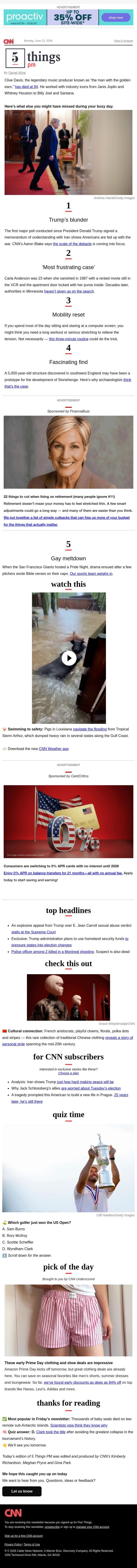Trump’s political blunder, 3-minute reset, ballpark controversy email from CNN screenshot